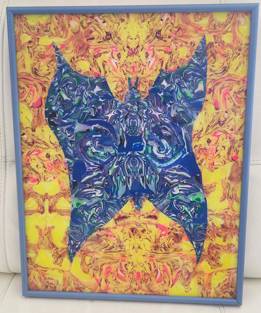 "Mothy Punky Sunrise" Clay Painting