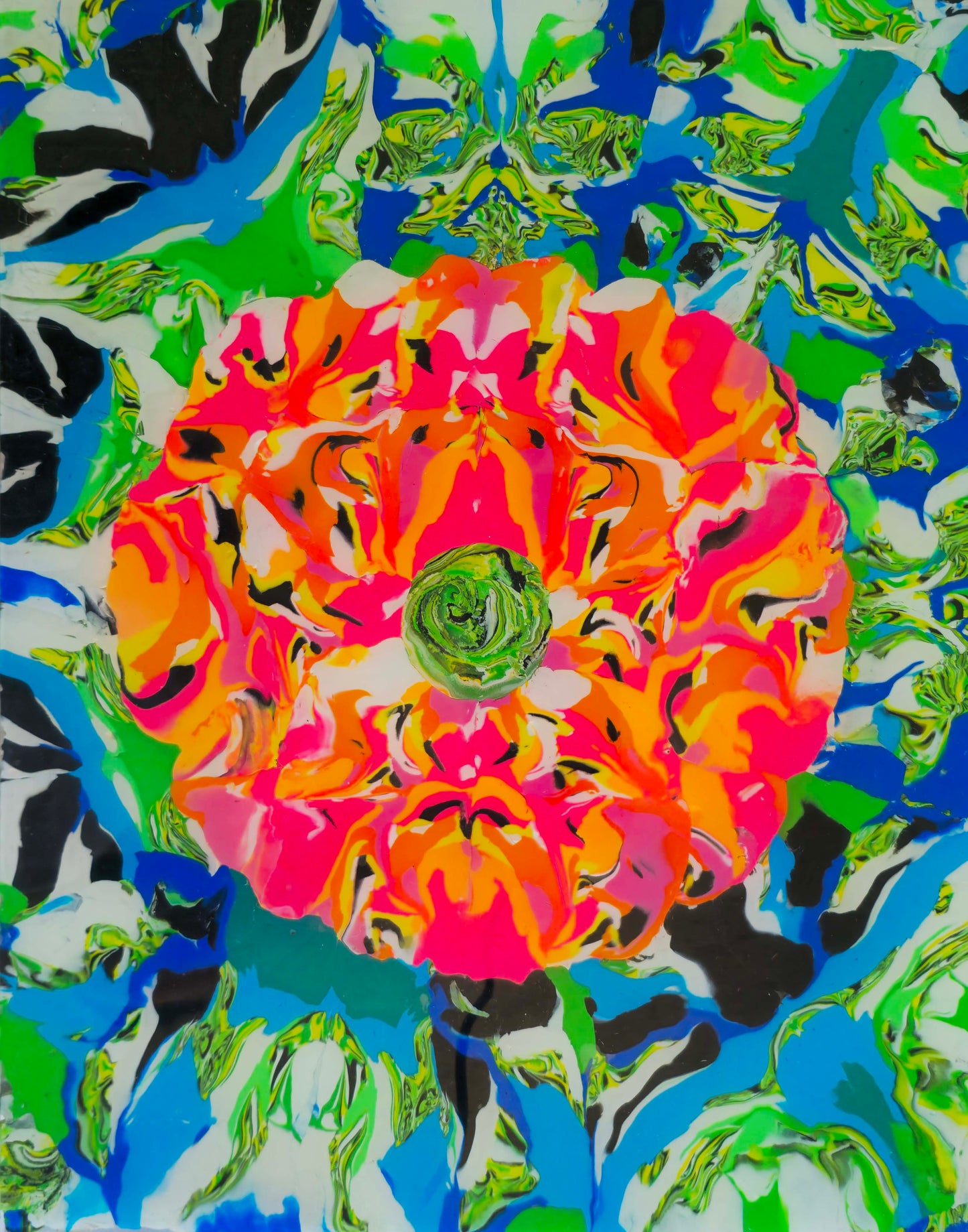 "Flower Power 3.0" Clay Painting