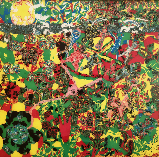 P4 (People Parading On A Platform of Peace)" Clay Painting